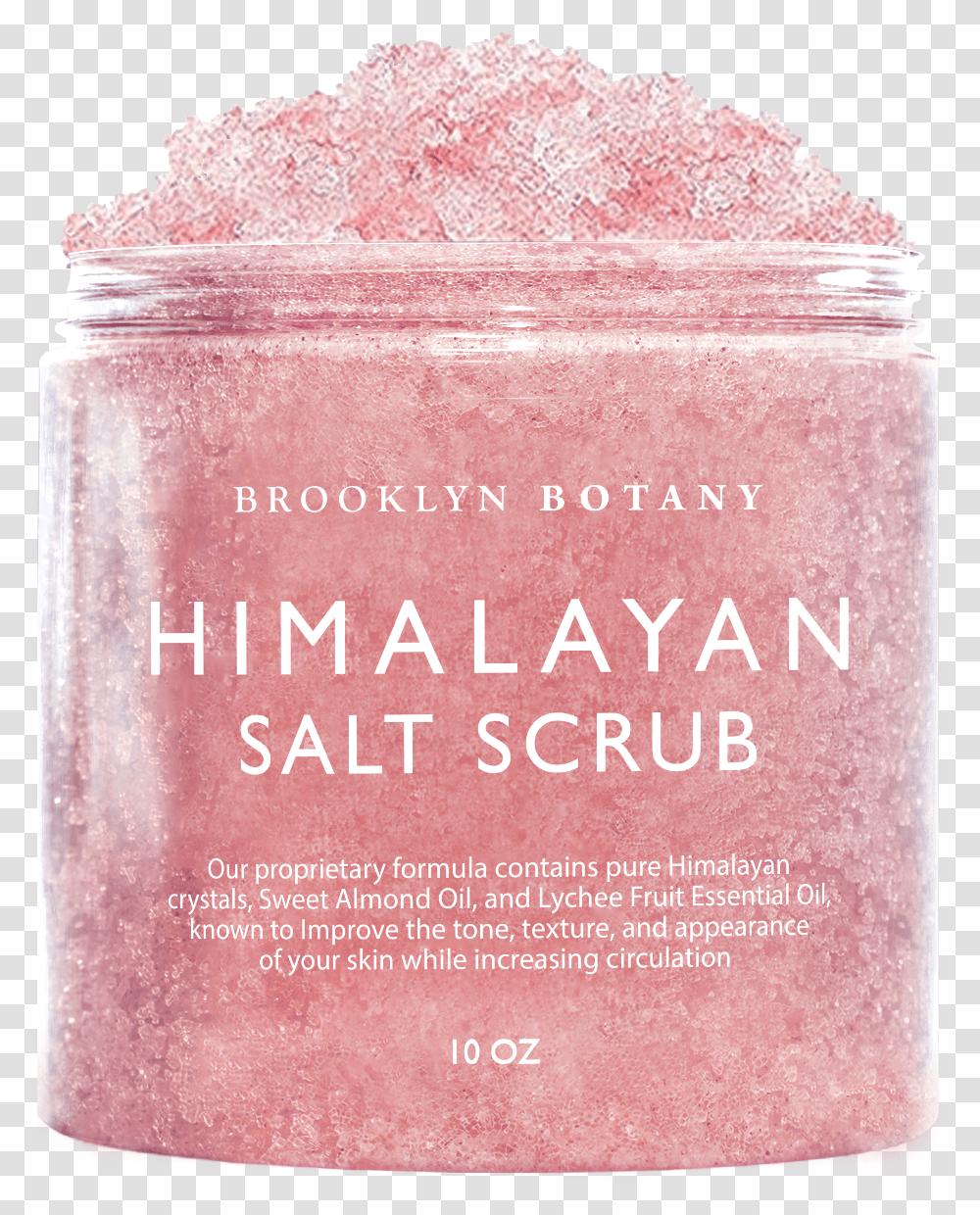 Himalayan Salt Body Scrub 10 Oz, Book, Jar, Plant, Petal Transparent Png