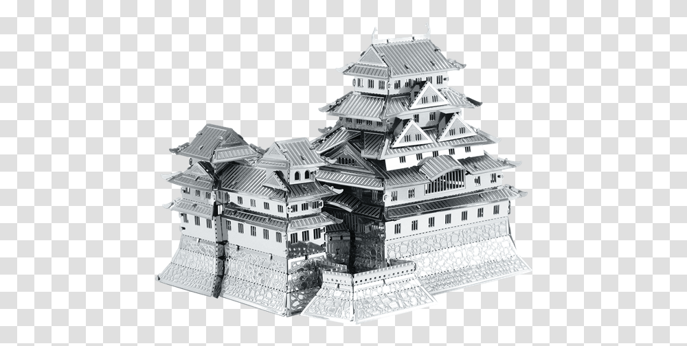 Himeji Castle Metal Earth, Architecture, Building, Fort, Temple Transparent Png