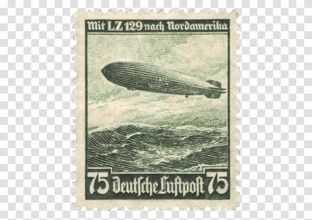 Hindenburg Post Stamps, Postage Stamp, Airplane, Aircraft, Vehicle Transparent Png