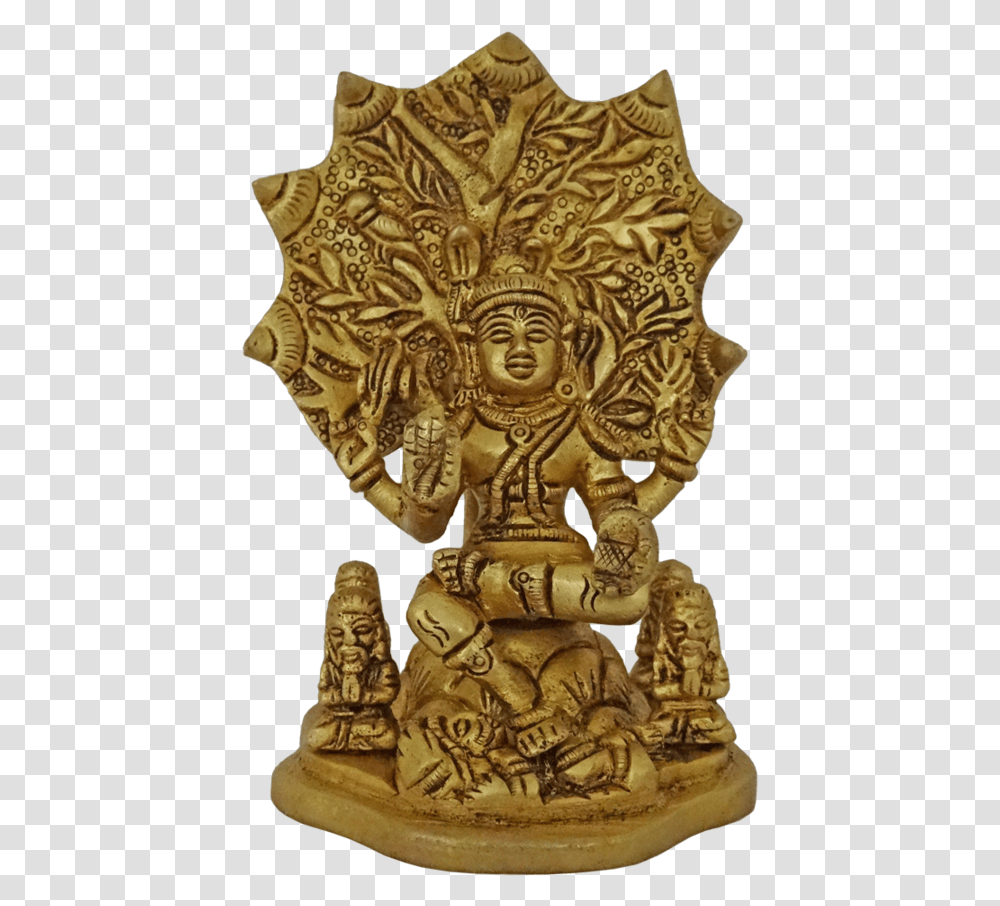 Hindu God Dhakshinamurthy Brass Statue 3 X 5 Inch Carving, Blouse, Apparel, Worship Transparent Png