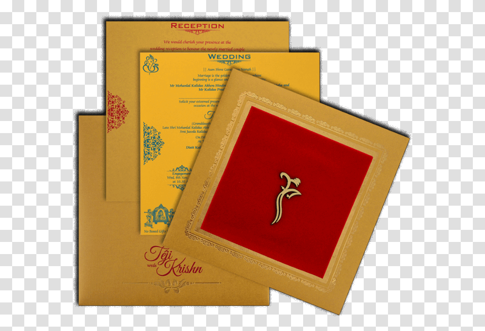 Hindu Wedding Cards Illustration, Book, Envelope, Mail, File Folder Transparent Png