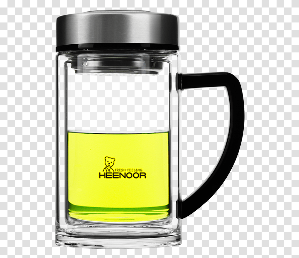 Hino Double Glass Insulated With Handle Office Tea Cup Water Bottle, Jug, Stein, Mixer, Appliance Transparent Png