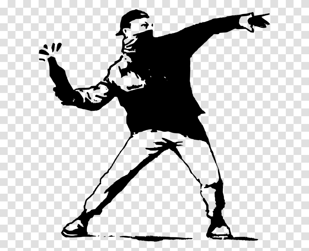 Hip Hop Clipart Man Throwing Molotov Cocktail, Gray, World Of Warcraft Transparent Png