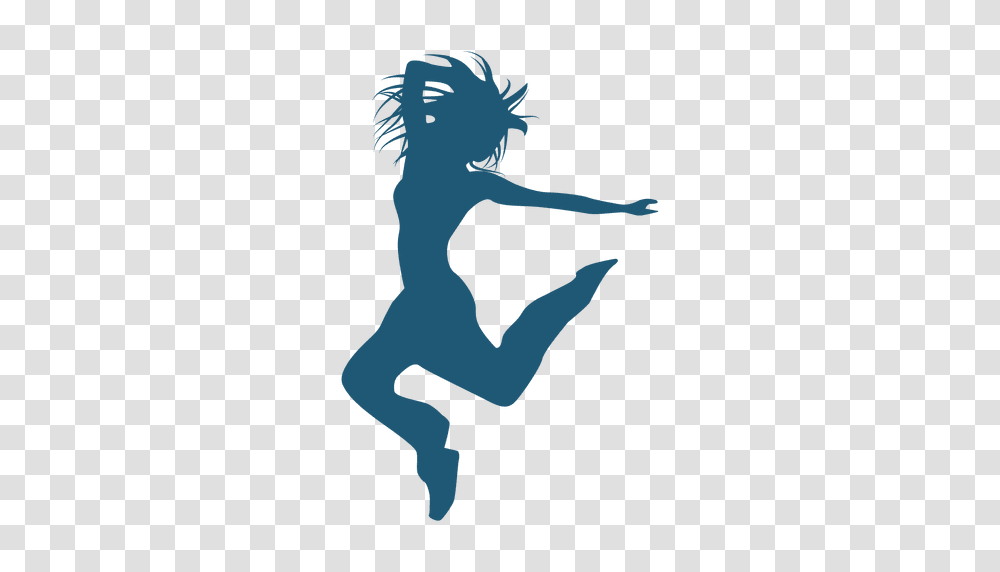 Hip Hop Dancer Woman Jumping Silhouette, Person, Dance Pose, Leisure Activities, Painting Transparent Png