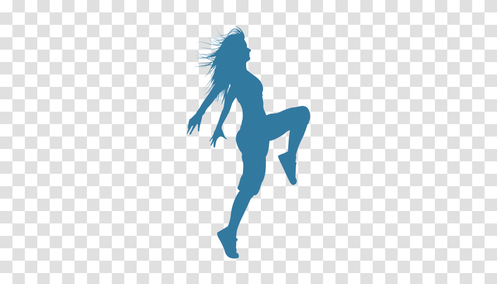 Hip Hop Dancer Woman Knee Up Silhouette, Logo, Painting, Person Transparent Png