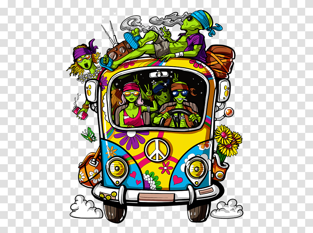 Hippie Alien Van, Person, Doodle, Drawing Transparent Png
