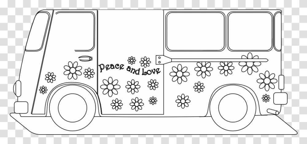 Hippie Black And White Peace Sign, Doodle, Drawing Transparent Png