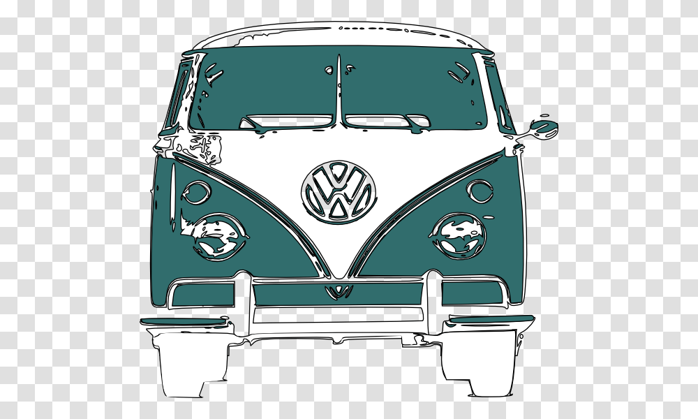 Hippie Clipart Vw Camper Illustration, Bumper, Vehicle, Transportation, Van Transparent Png