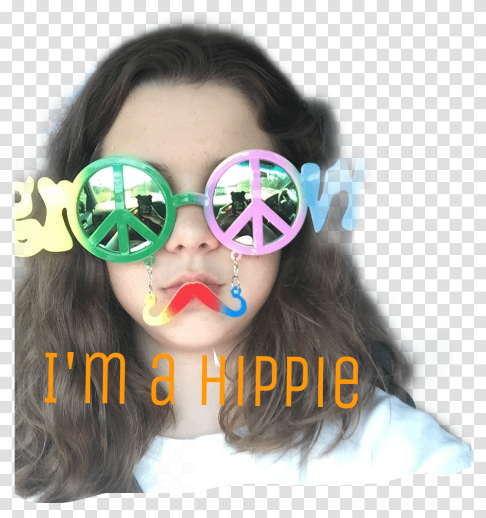 Hippie Girl, Sunglasses, Accessories, Person, Face Transparent Png