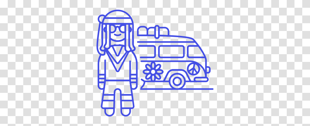 Hippie Male Free Icon Of Stream Line Ux Pack Duetone Clip Art, Transportation, Vehicle, Van, Car Transparent Png