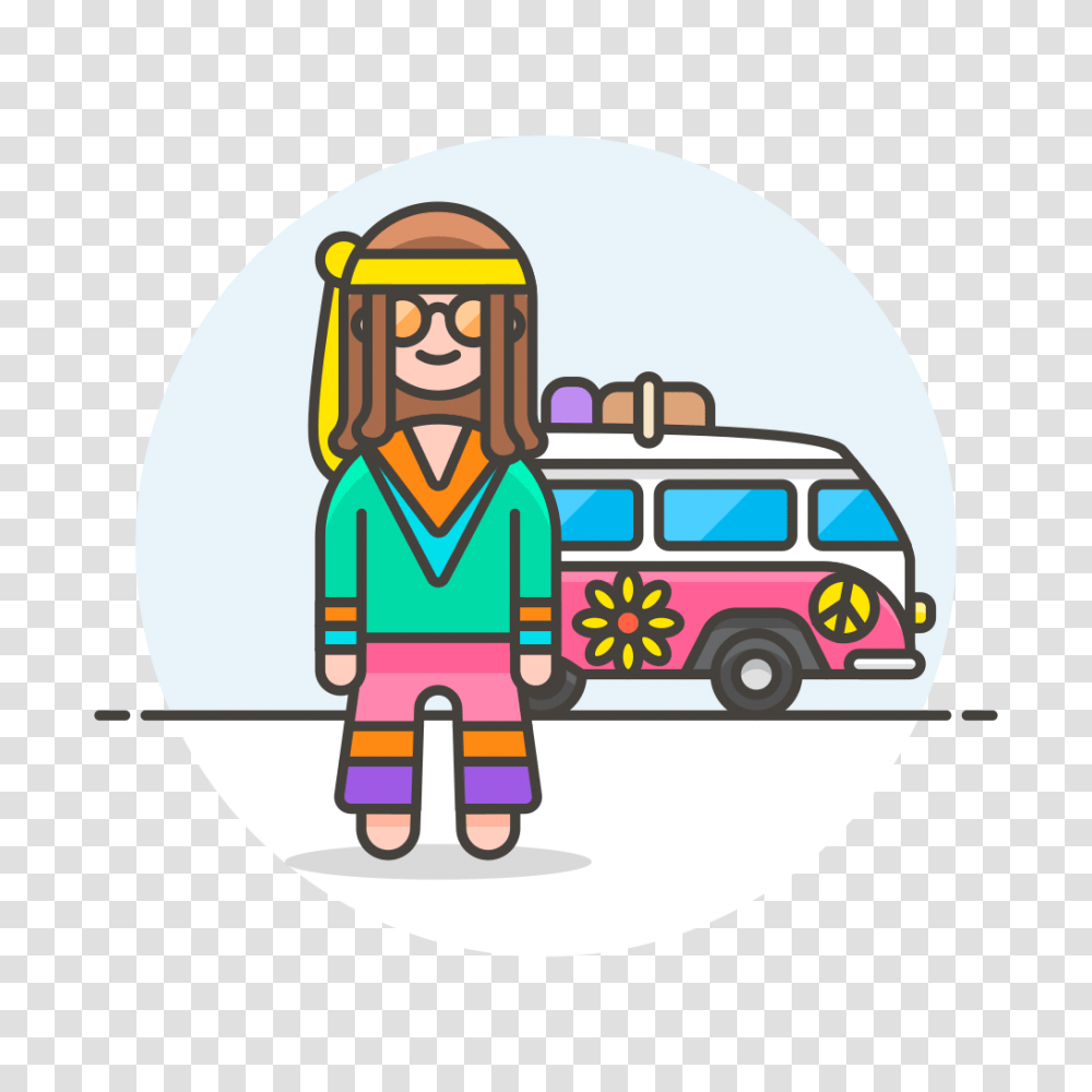 Hippie Male Icon Streamline Ux Free Iconset Streamline Icons, Vehicle, Transportation, Fireman, Bus Transparent Png