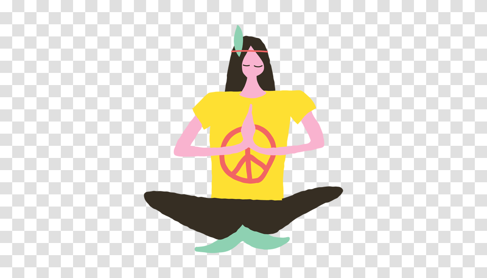 Hippie Man Doing Yoga Doodle, Apparel Transparent Png