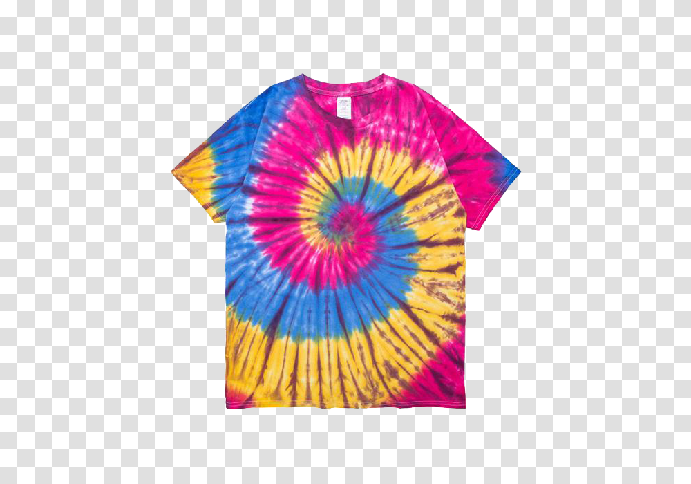 Hippie Rainbow Spiral Tie Dye Print Tee Transparent Png
