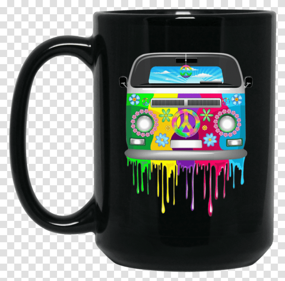 Hippie Van Black Mug Hippie Murals, Mobile Phone, Electronics, Cell Phone, Coffee Cup Transparent Png