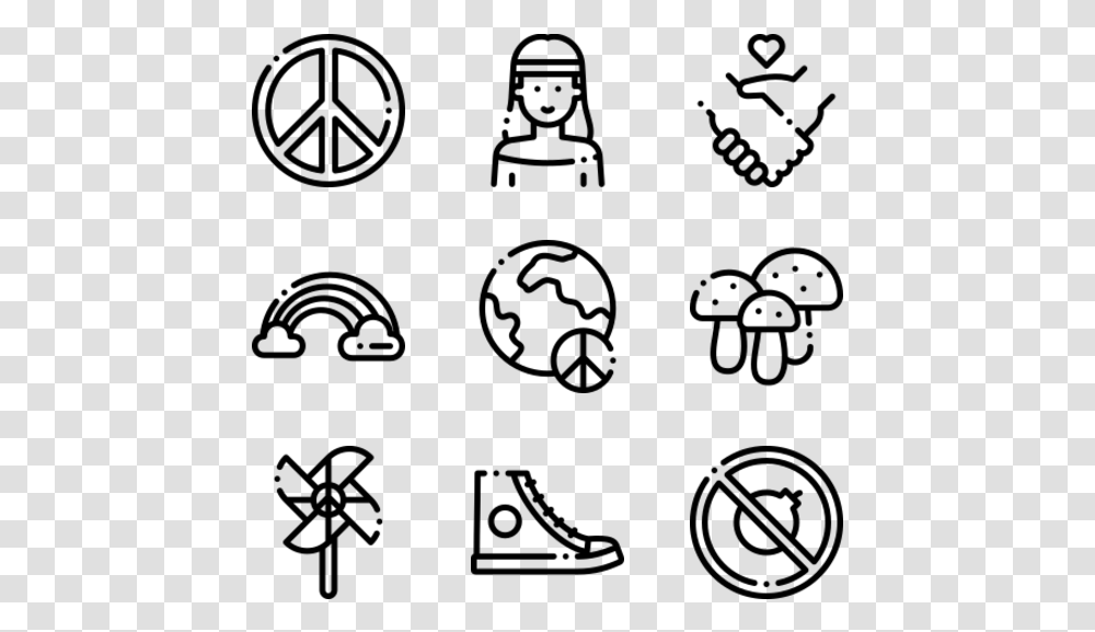 Hippies Hand Drawn Icon, Gray, World Of Warcraft Transparent Png