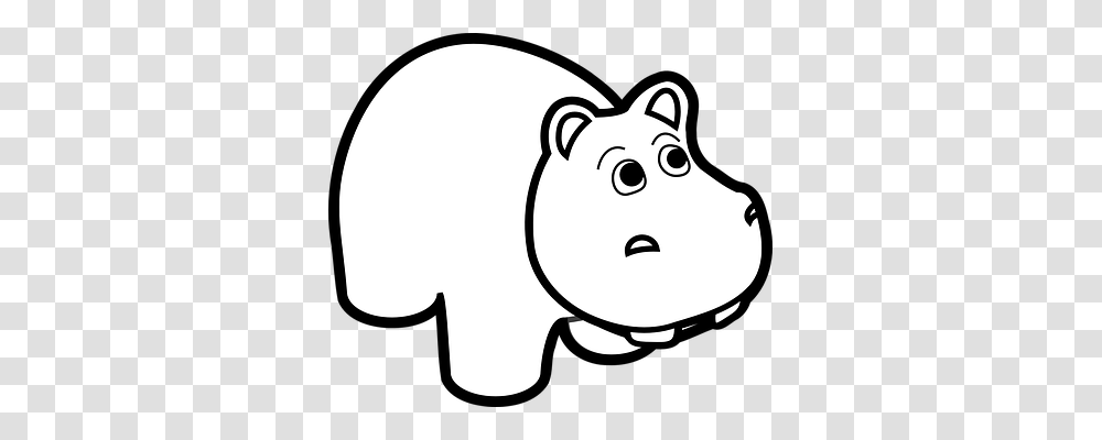 Hippo Piggy Bank, Mammal, Animal, Stencil Transparent Png