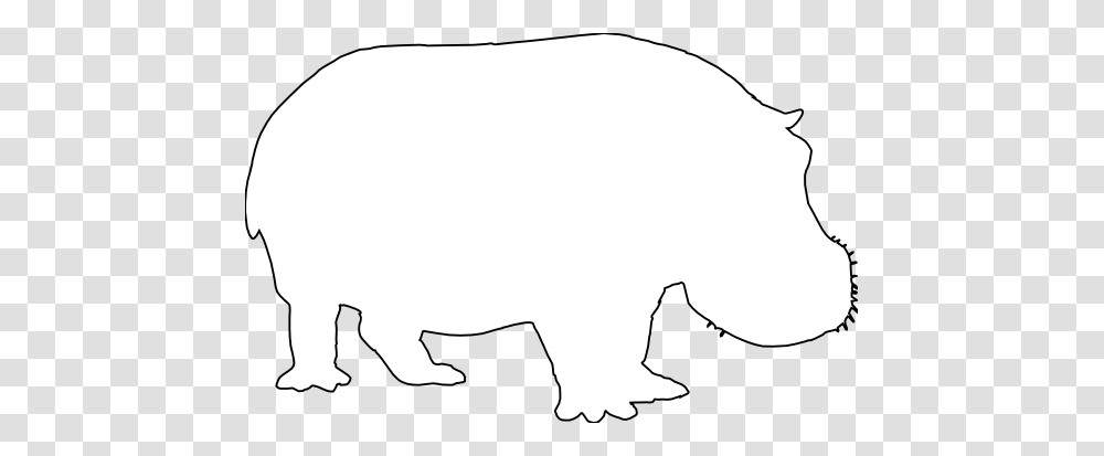 Hippo Clipart Black And White, Mammal, Animal, Wildlife, Pig Transparent Png