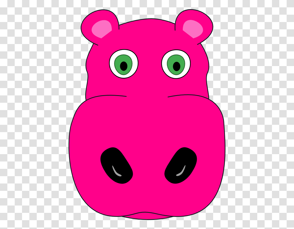 Hippo Face Clipart Animals Face Art Clips, Food, Pac Man, Mouse Transparent Png