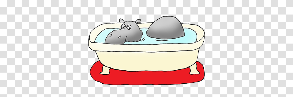 Hippo In Bathtub Cartoon Hippo Clipart Hippo Pictures, Furniture, Mammal, Animal, Cushion Transparent Png