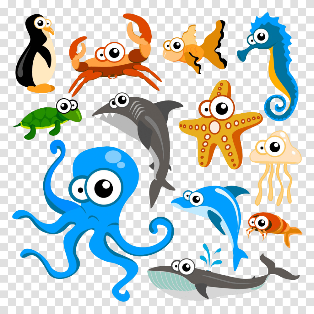 Hippopotamus Cartoon Animal Clip Art, Sea Life, Penguin, Bird, Invertebrate Transparent Png