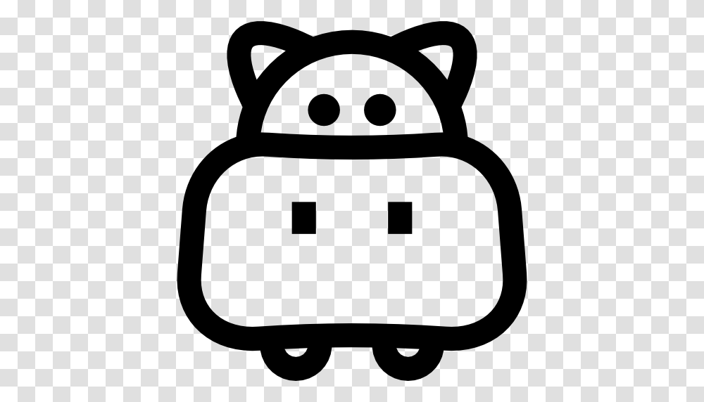 Hippopotamus Icon, Stencil, Outdoors, Lawn Mower, Tool Transparent Png
