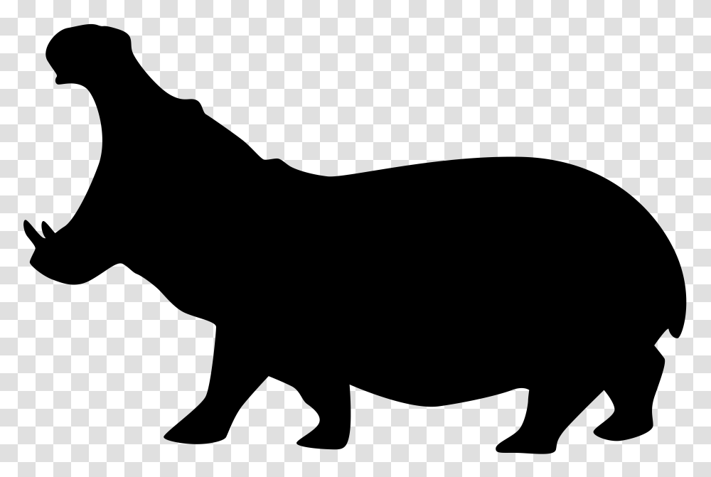 Hippopotamus Silhouette Clip Art, Logo, Trademark Transparent Png