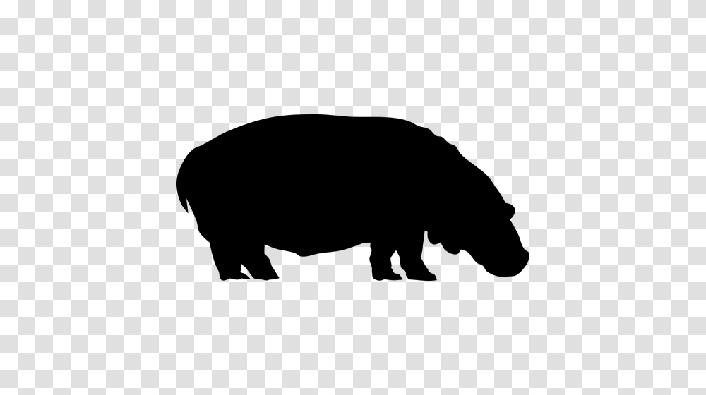 Hippopotamus Silhouette Vector Image, Gray, World Of Warcraft Transparent Png