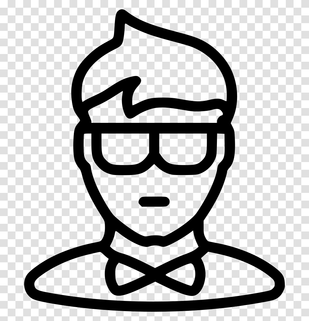 Hipster Avatar Man Human Office Clerk Showman Miner Man Icon, Stencil, Label, Face Transparent Png