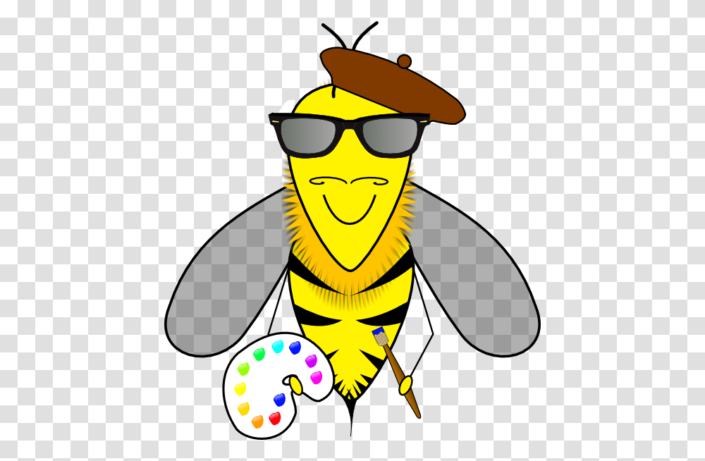 Hipster Bumblebee Clip Art, Wasp, Insect, Invertebrate, Animal Transparent Png