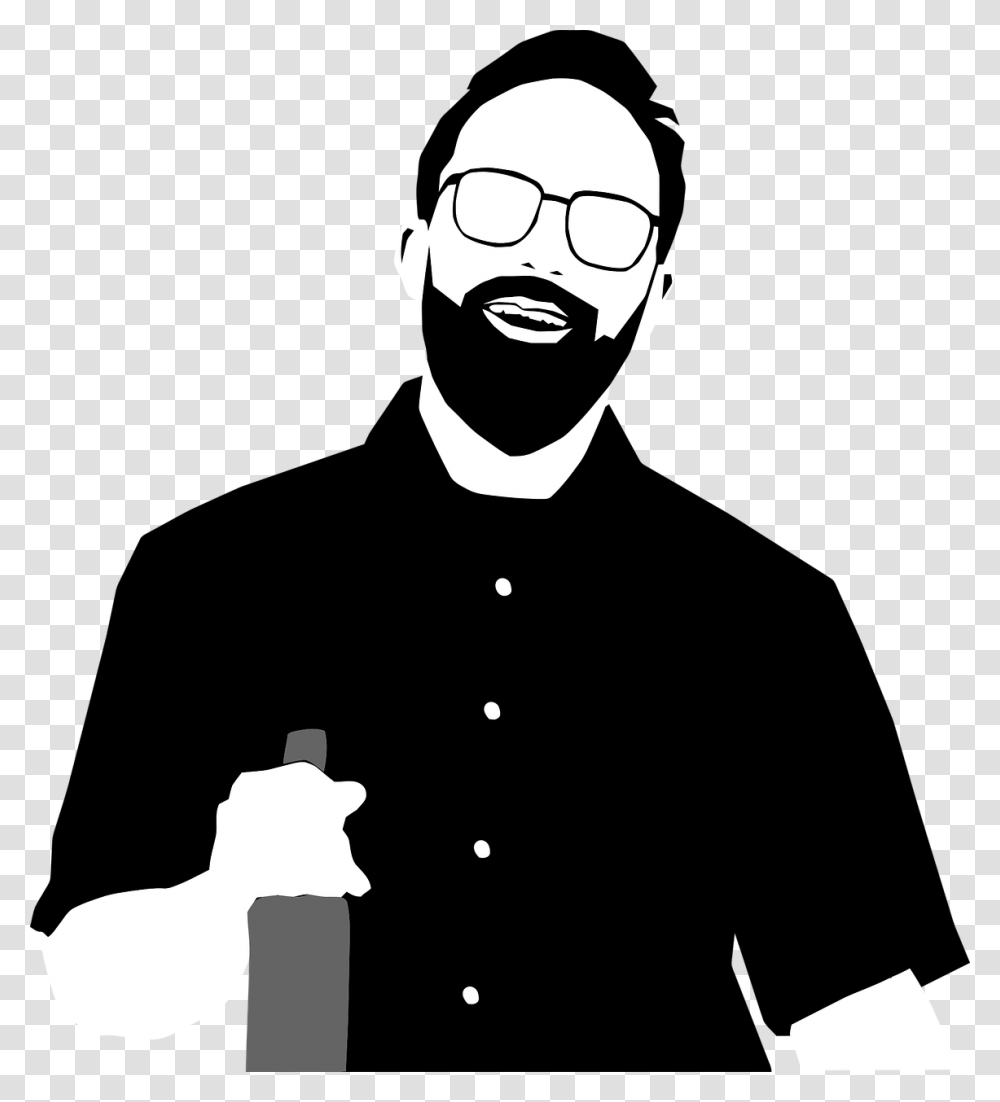 Hipster Clip Art, Stencil, Face, Person, Human Transparent Png