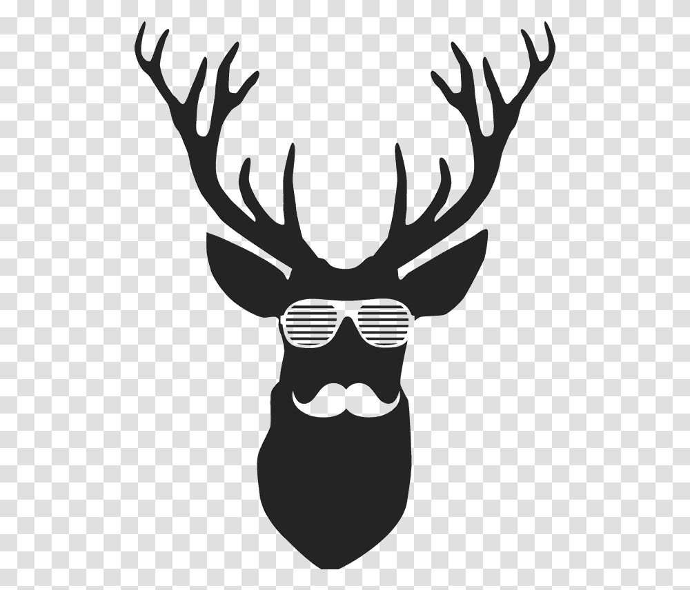 Hipster Deer Rubber Stamp Sunglasses Party, Antler, Accessories, Accessory, Stencil Transparent Png
