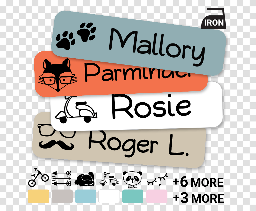 Hipster Iron On Labels For Hip Kids No Sew Labels Black Cat, Word Transparent Png