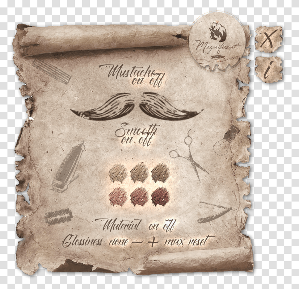 Hipster Mustache, Apparel, Scroll, Bird Transparent Png