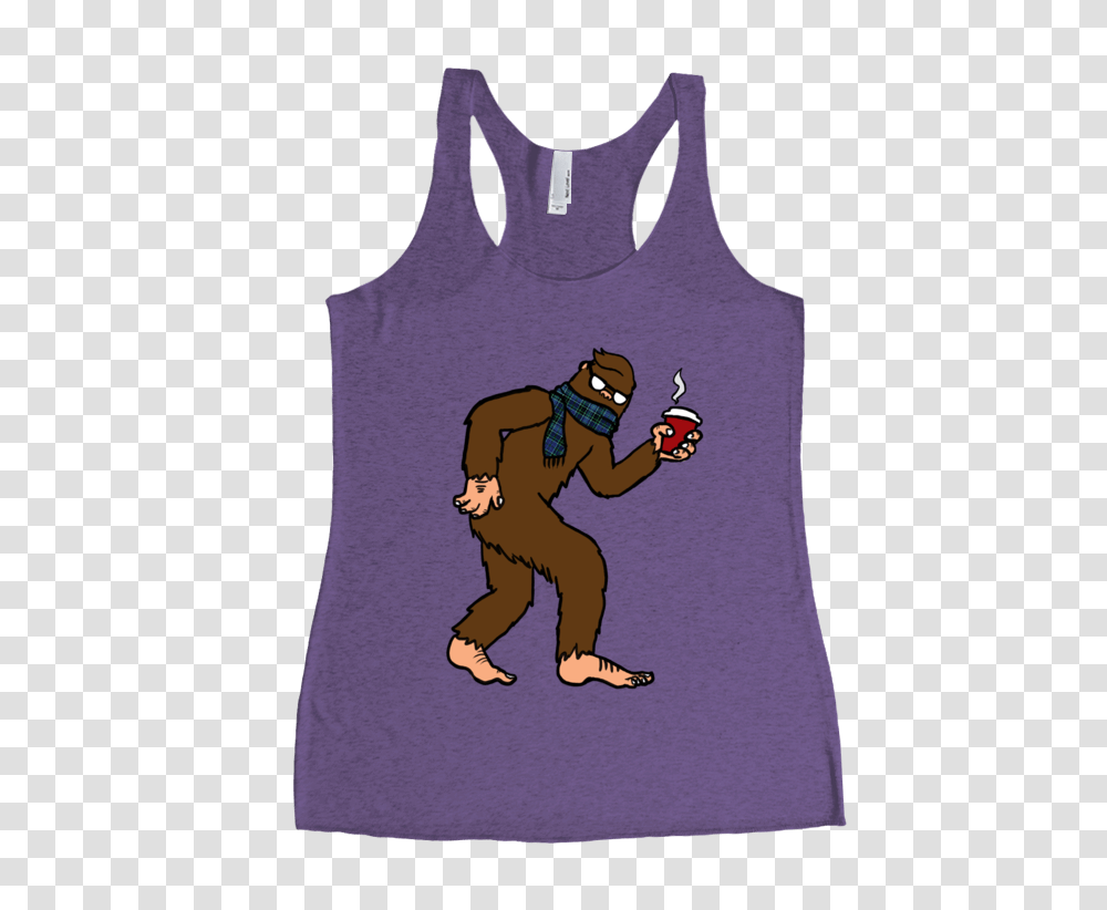 Hipster Sasquatch Racerback Tank Top Tower Threads, Apparel, Person, Human Transparent Png