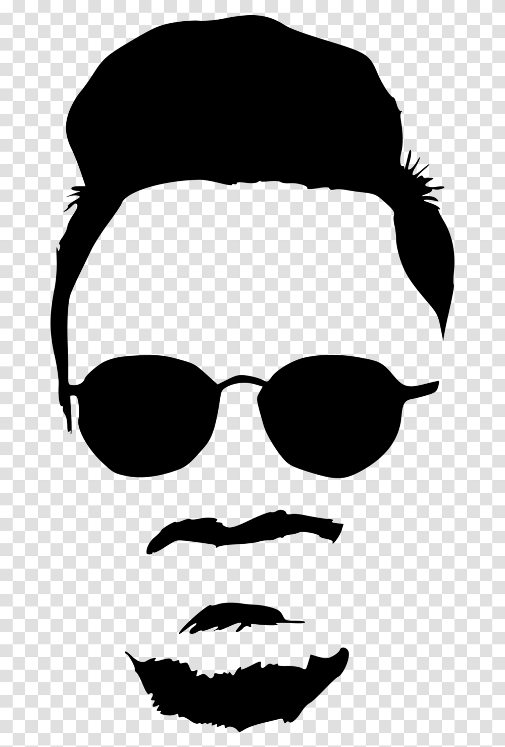 Hipster With Sunglasses Silhouette, Gray, World Of Warcraft Transparent Png