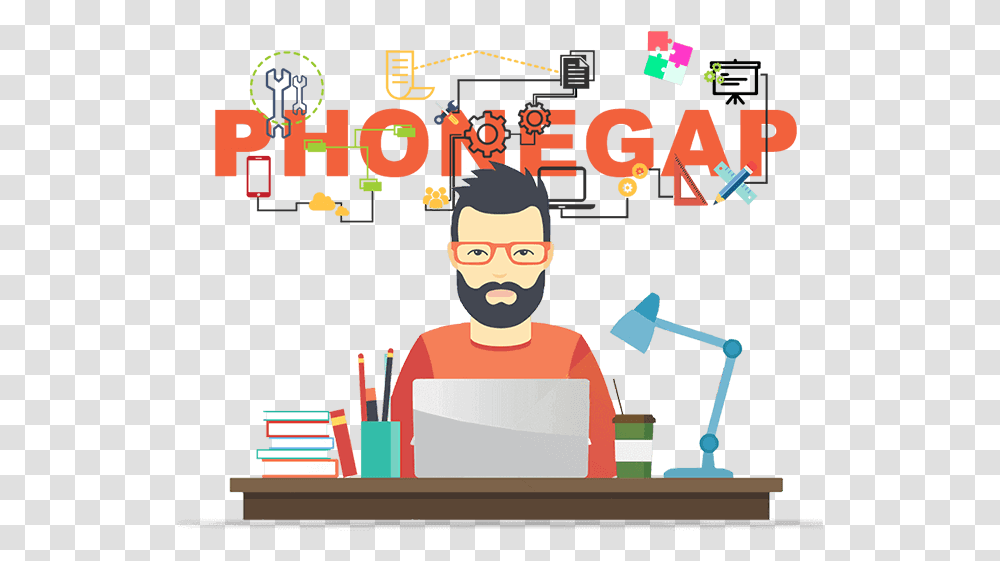 Hire Phonegap Developer Programmers India Php Laravel Developer Poster, Person, Text, Crowd, Advertisement Transparent Png