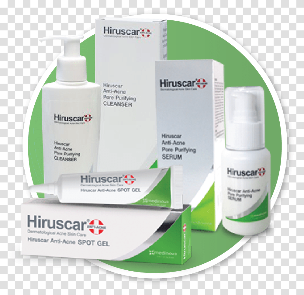 Hiruscar Post Acne Set, Bottle, Lotion, Paper, Cosmetics Transparent Png