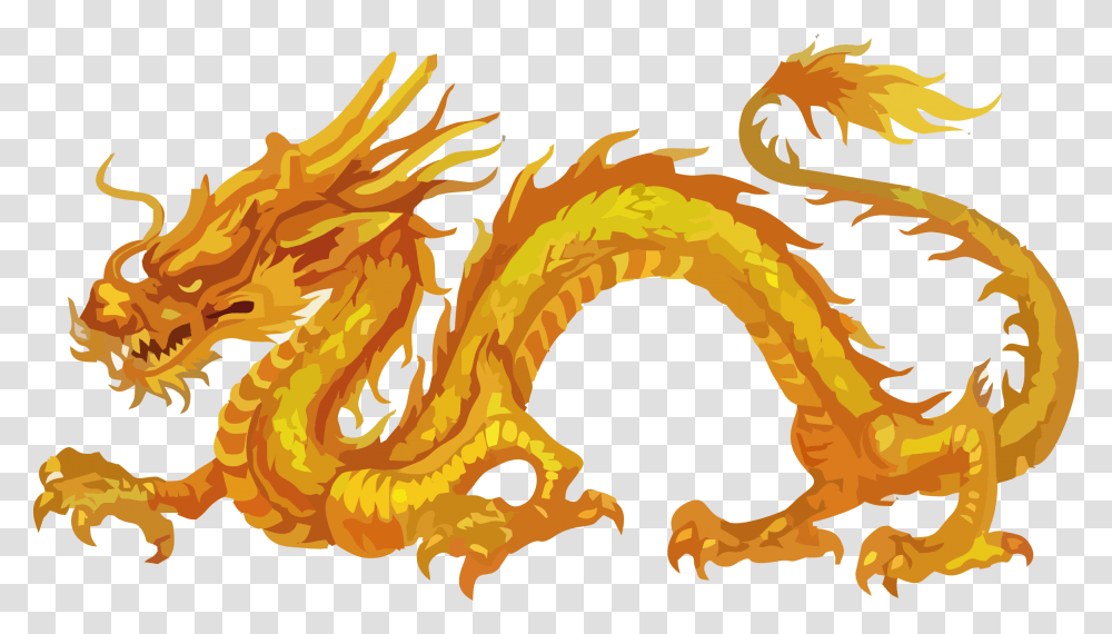 History Of China Chinese Dragon Japanese Dragon Chinese Golden Dragon, Bonfire, Flame Transparent Png