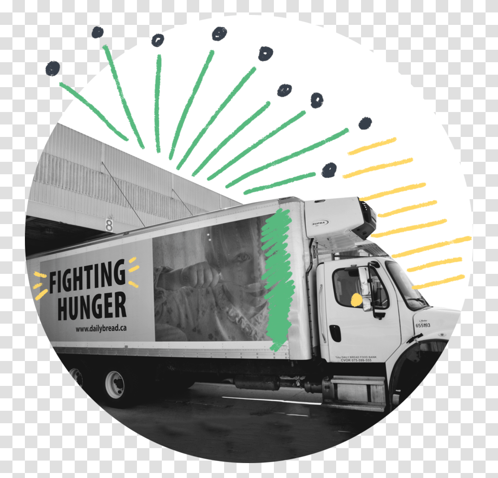History Of Daily Bread Food Bank, Truck, Vehicle, Transportation, Trailer Truck Transparent Png