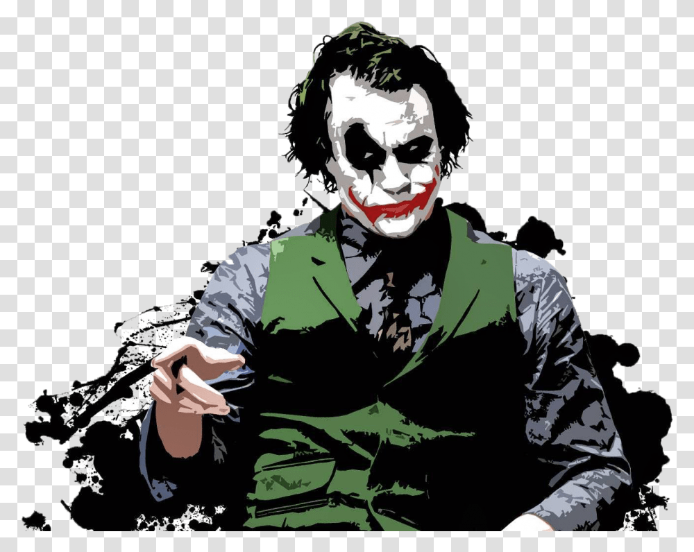 History Of The Joker Joker Heath Ledger, Performer, Person, Face Transparent Png