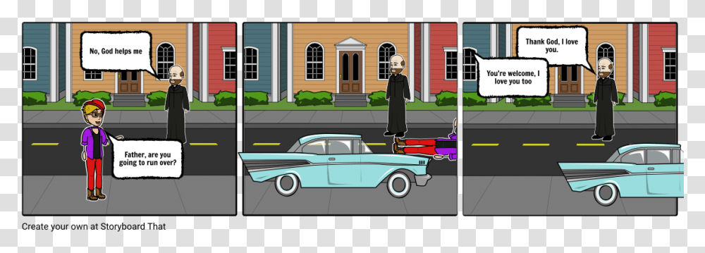 Hit And Run Comic Strips, Person, Car, Vehicle, Transportation Transparent Png
