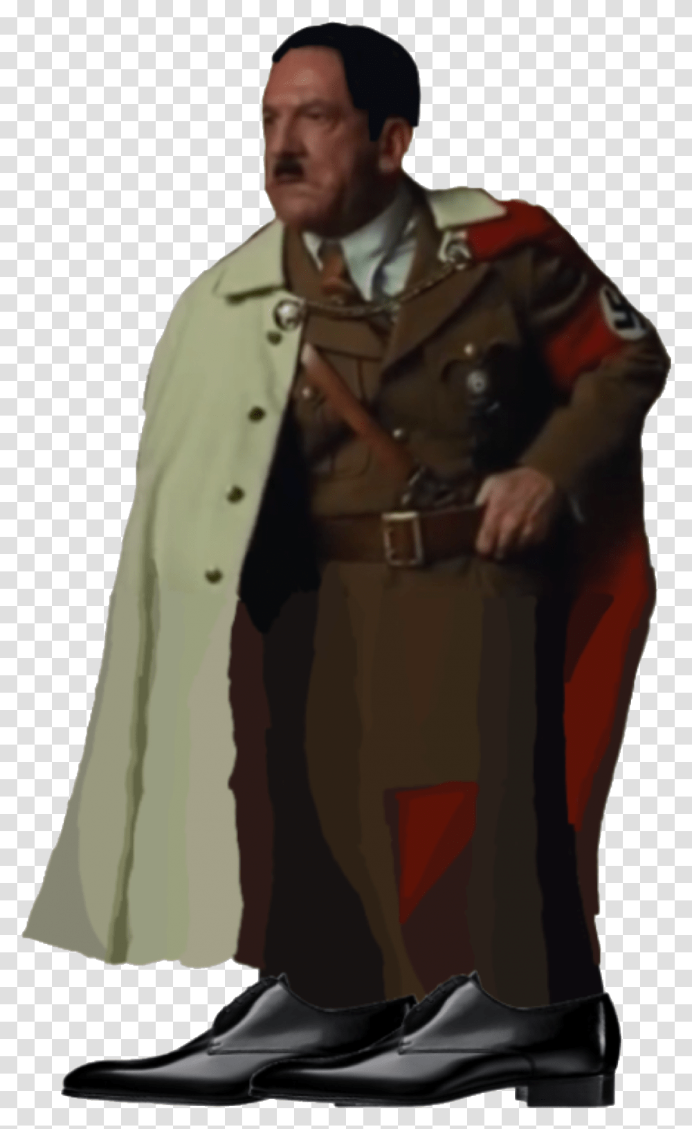 Hitler Coat Inglourious Basterds Hitler, Apparel, Overcoat, Shoe Transparent Png
