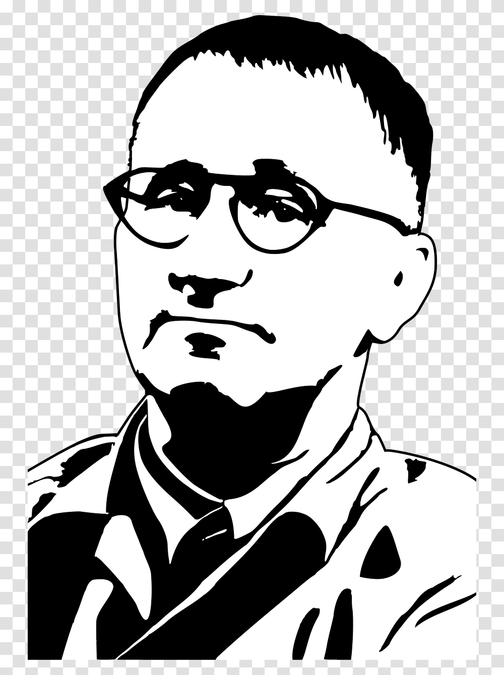 Hitler Hair Bertolt Brecht Clipart, Stencil, Sunglasses, Accessories, Accessory Transparent Png