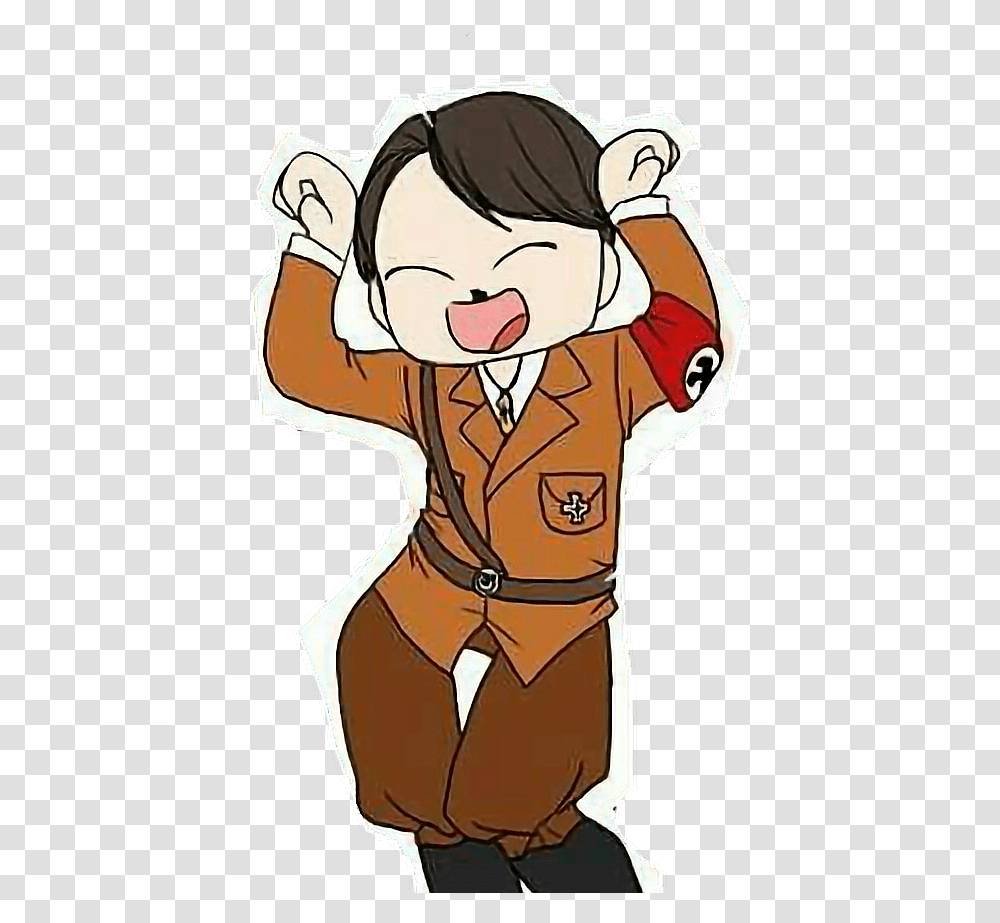 Hitler Sticker Adolf Hitler Anime Kawaii Hitler Cute Anime Girl, Person, Face, Costume, Sailor Suit Transparent Png