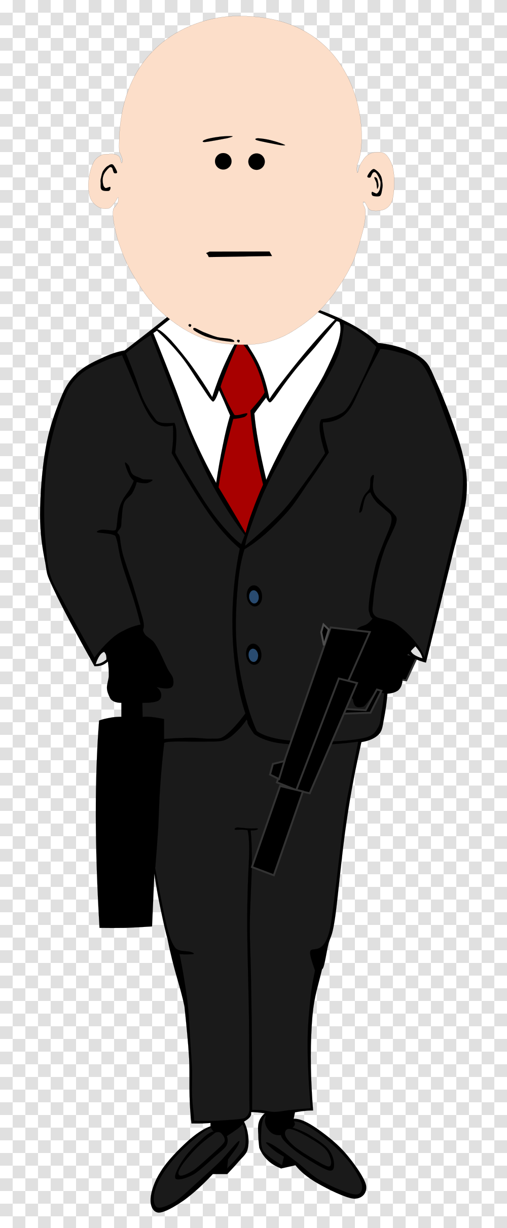 Hitman Clipart Hitman Clipart Cartoon Man In Suit, Person, Human, Apparel Transparent Png