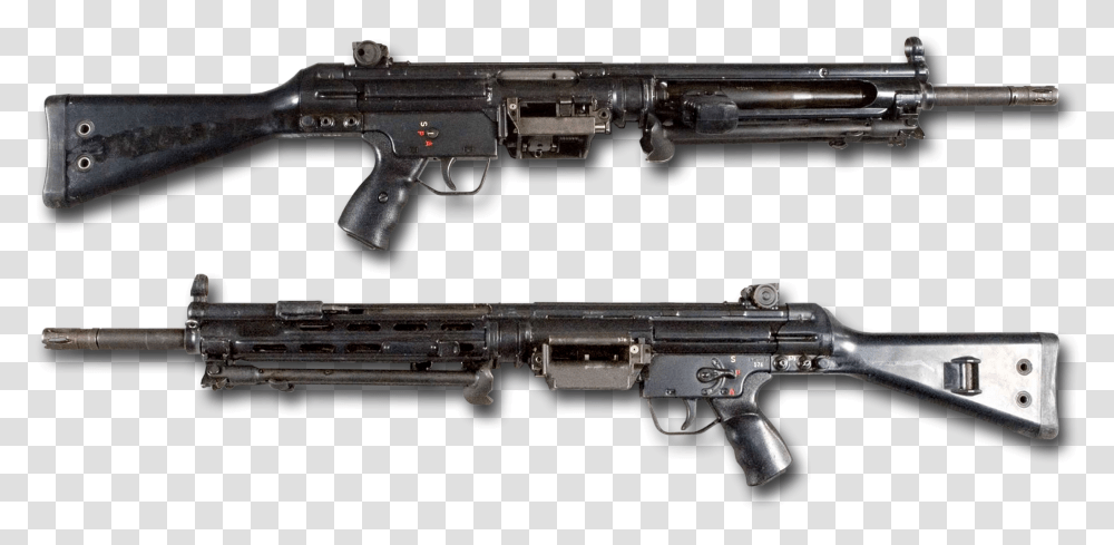 Hk 21 Lmg Left And Right Nobg Hk21 Machine Gun, Weapon, Weaponry, Shotgun, Armory Transparent Png