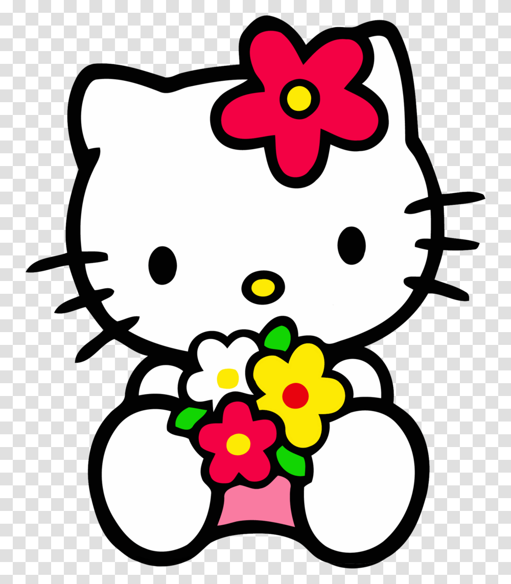 Hk Hello Kitty Hello, Floral Design, Pattern Transparent Png