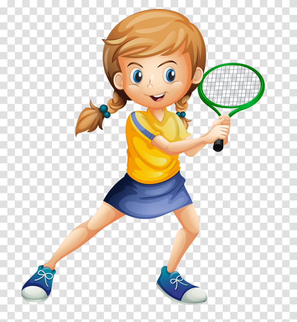 Hkde Cliparts Tennis Sports, Person, Girl, Female, Racket Transparent Png