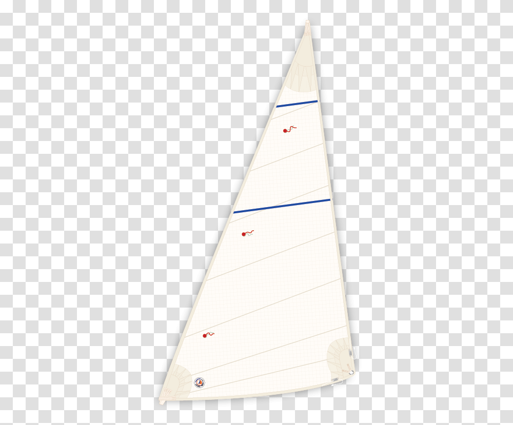 Hm Headsail Large Sail, Triangle, Boat, Vehicle, Transportation Transparent Png
