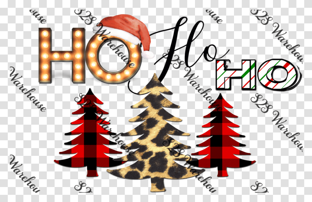 Ho Ho Ho Design Christmas Decoration, Tree, Plant, Ornament, Christmas Tree Transparent Png